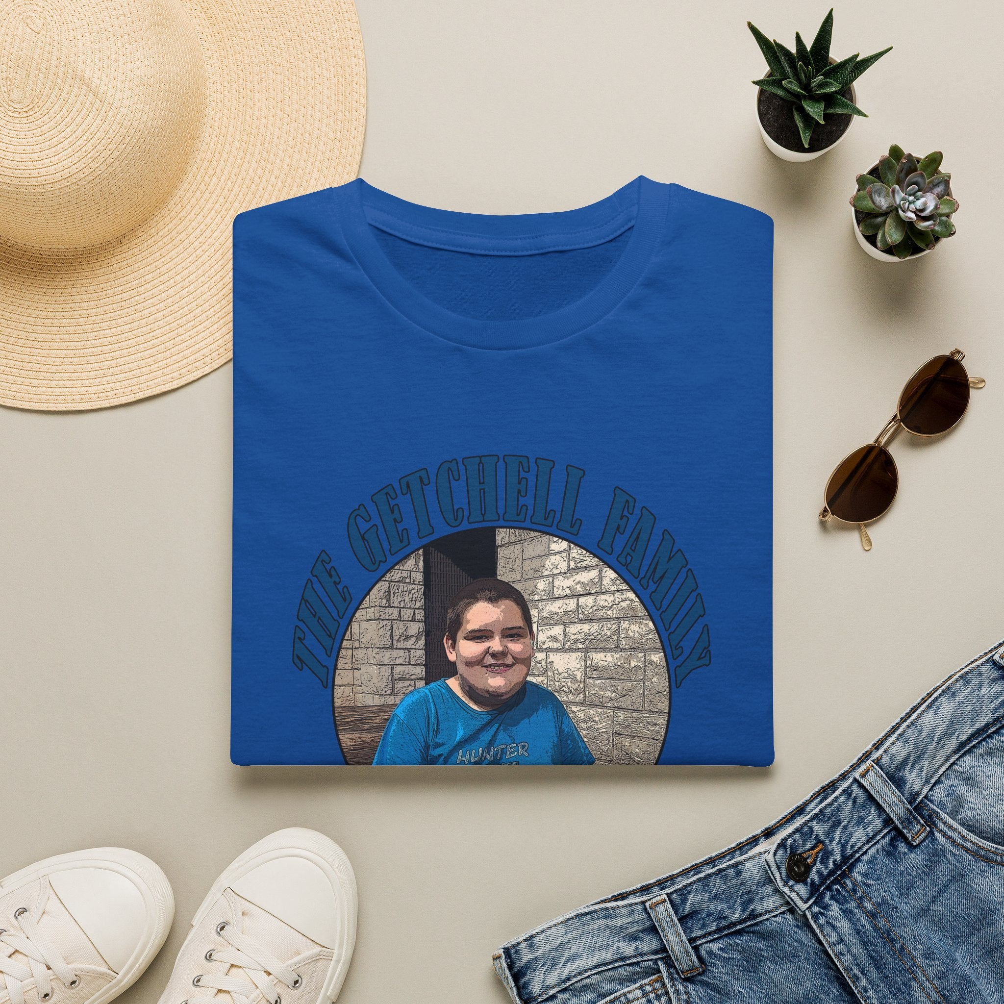 Custom Family Photo T‑Shirt — "The Getchell Family" Team Hunter Personalized Tee