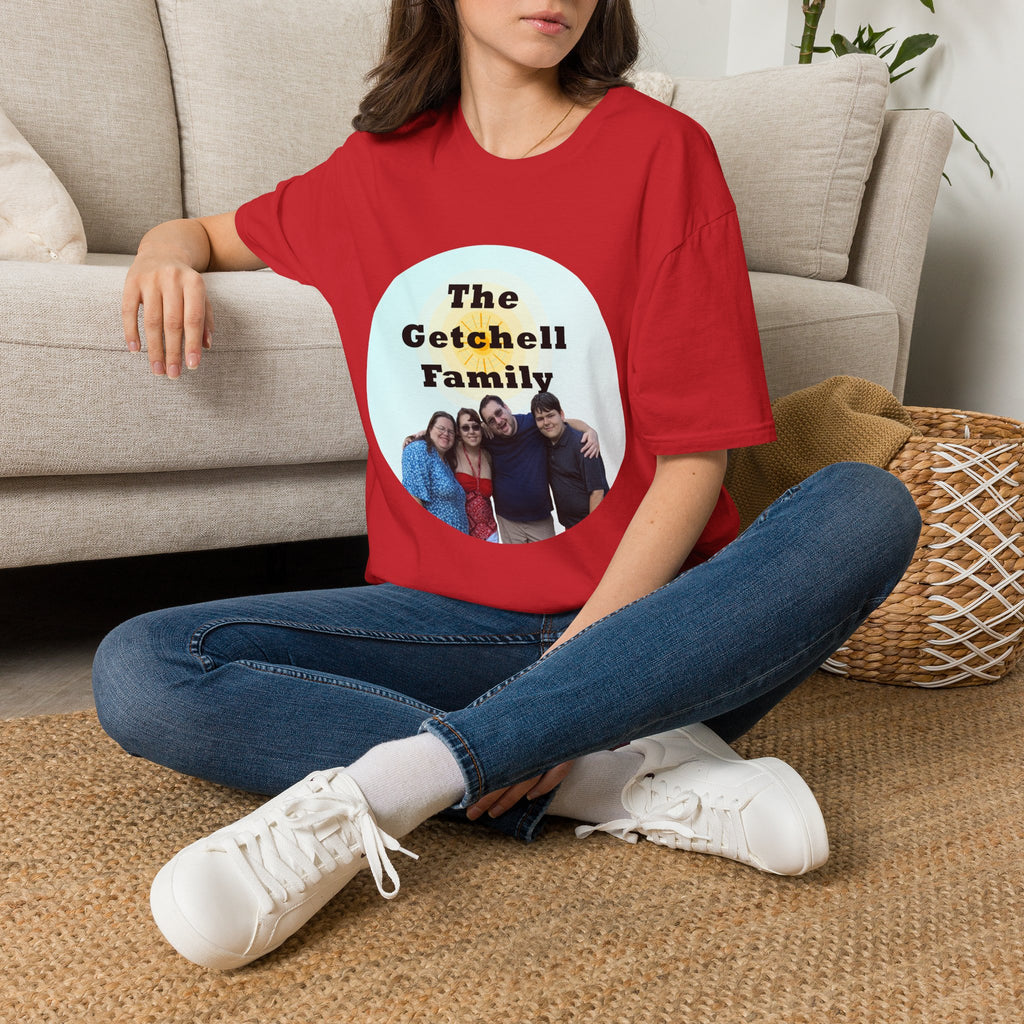 Family Name Photo T-Shirt — Personalized "The Getchell Family" Tee