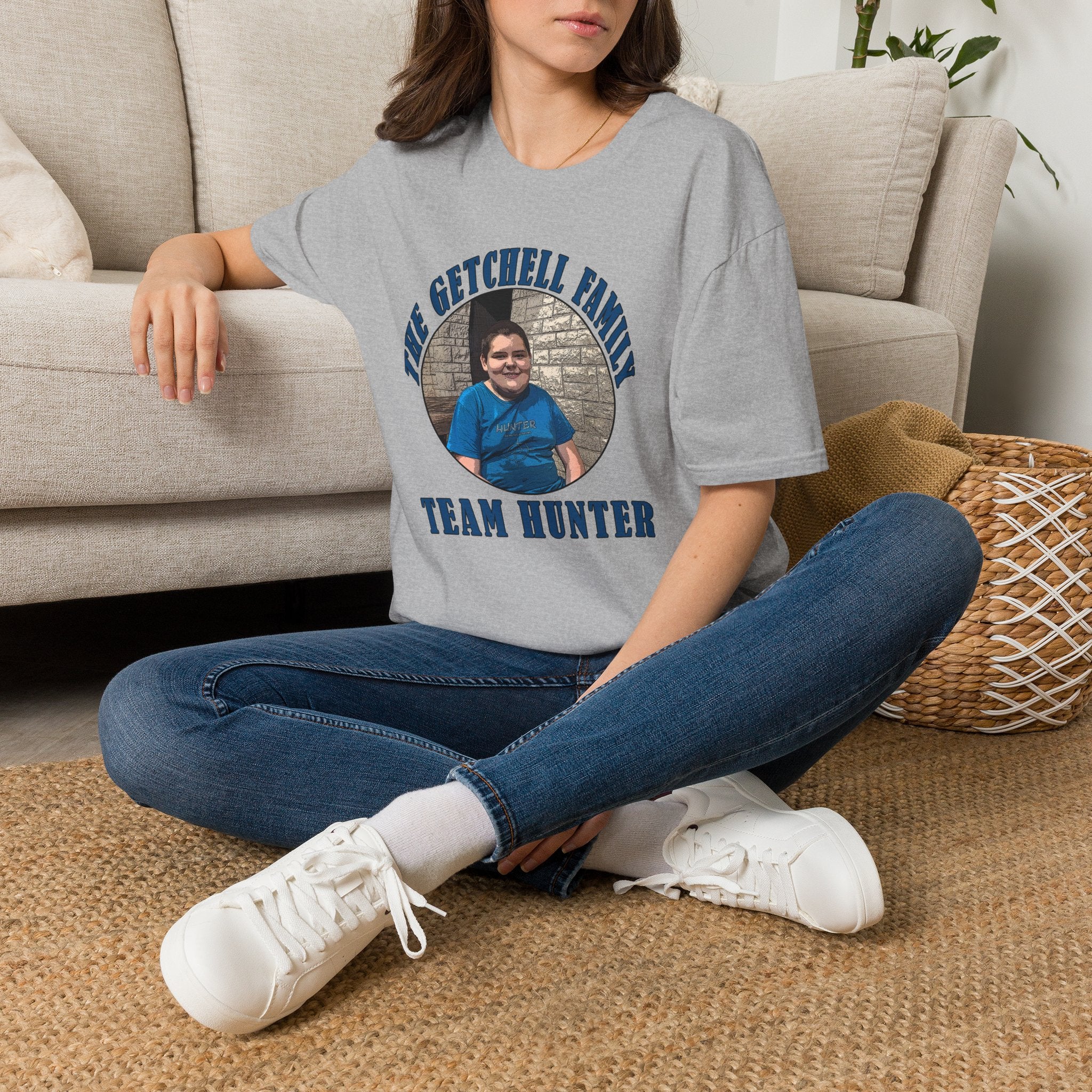 Custom Family Photo T‑Shirt — "The Getchell Family" Team Hunter Personalized Tee