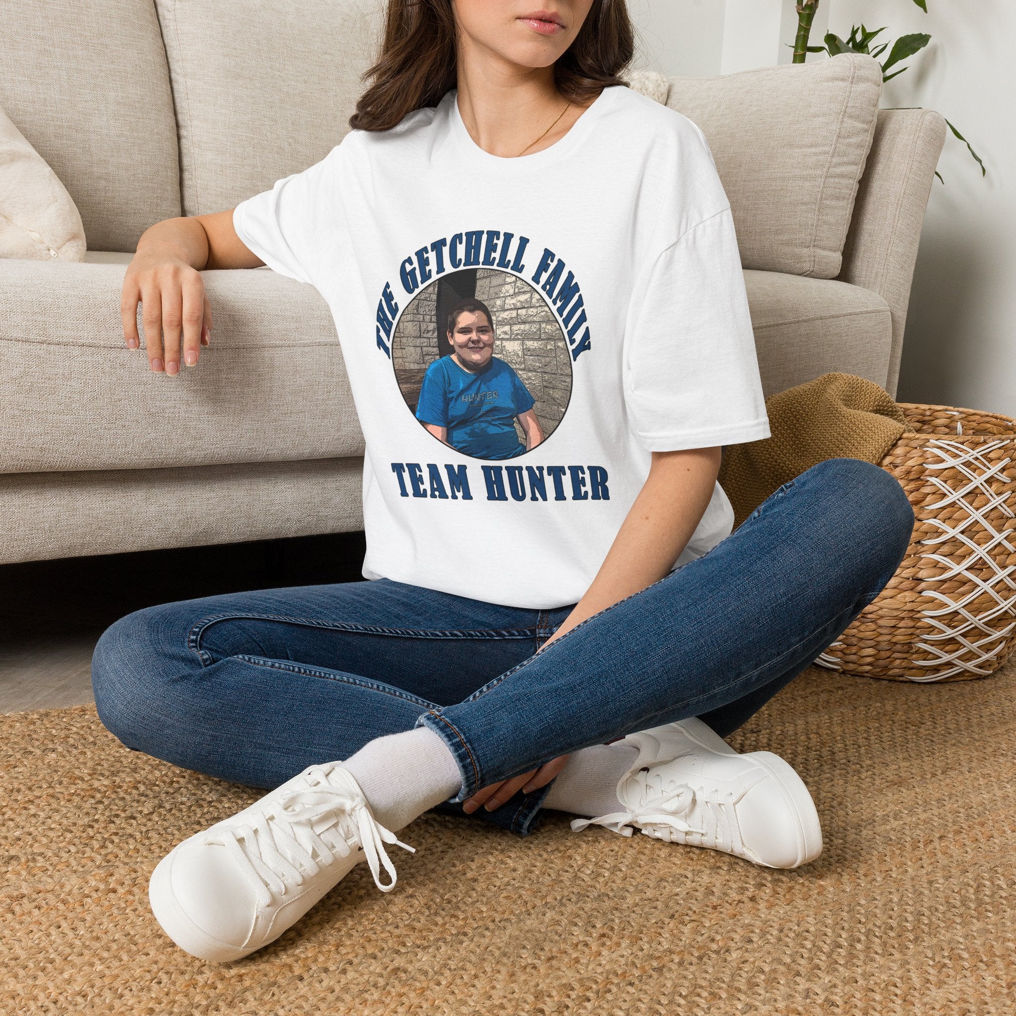 Custom Family Photo T‑Shirt — "The Getchell Family" Team Hunter Personalized Tee