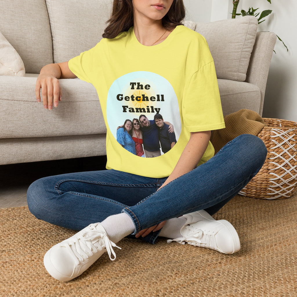 Family Name Photo T-Shirt — Personalized "The Getchell Family" Tee