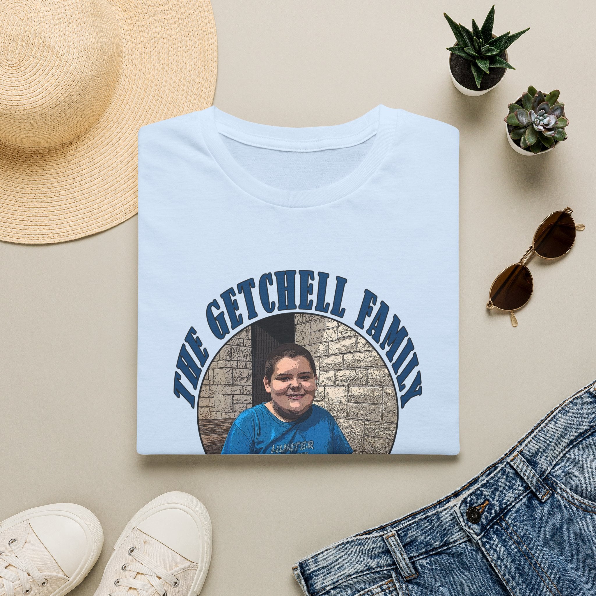Custom Family Photo T‑Shirt — "The Getchell Family" Team Hunter Personalized Tee