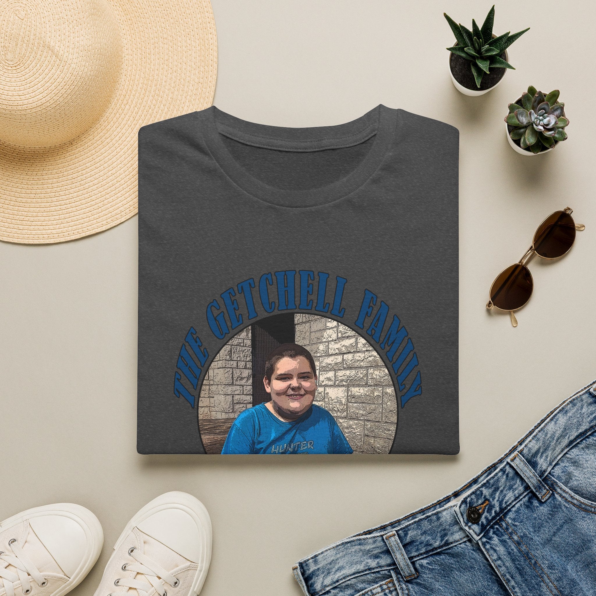 Custom Family Photo T‑Shirt — "The Getchell Family" Team Hunter Personalized Tee