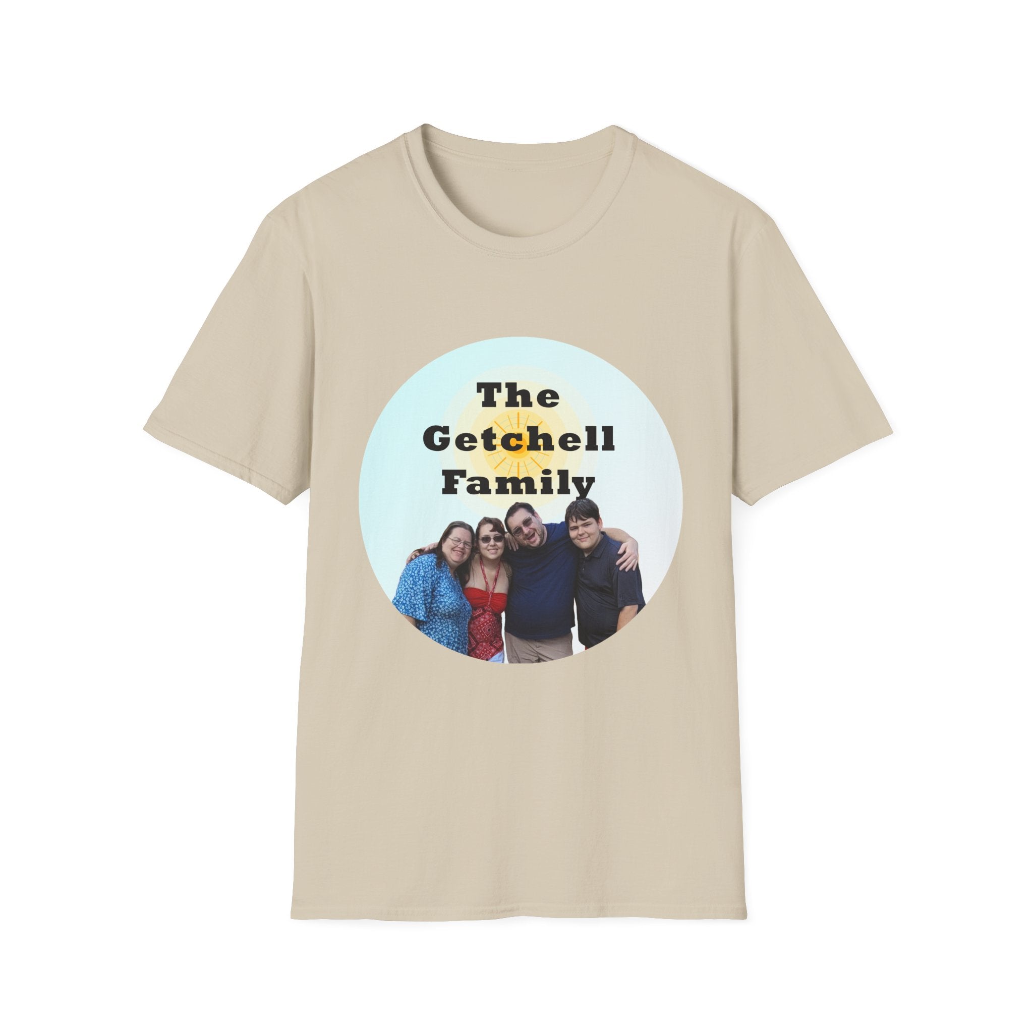 Family Name Photo T-Shirt — Personalized "The Getchell Family" Tee