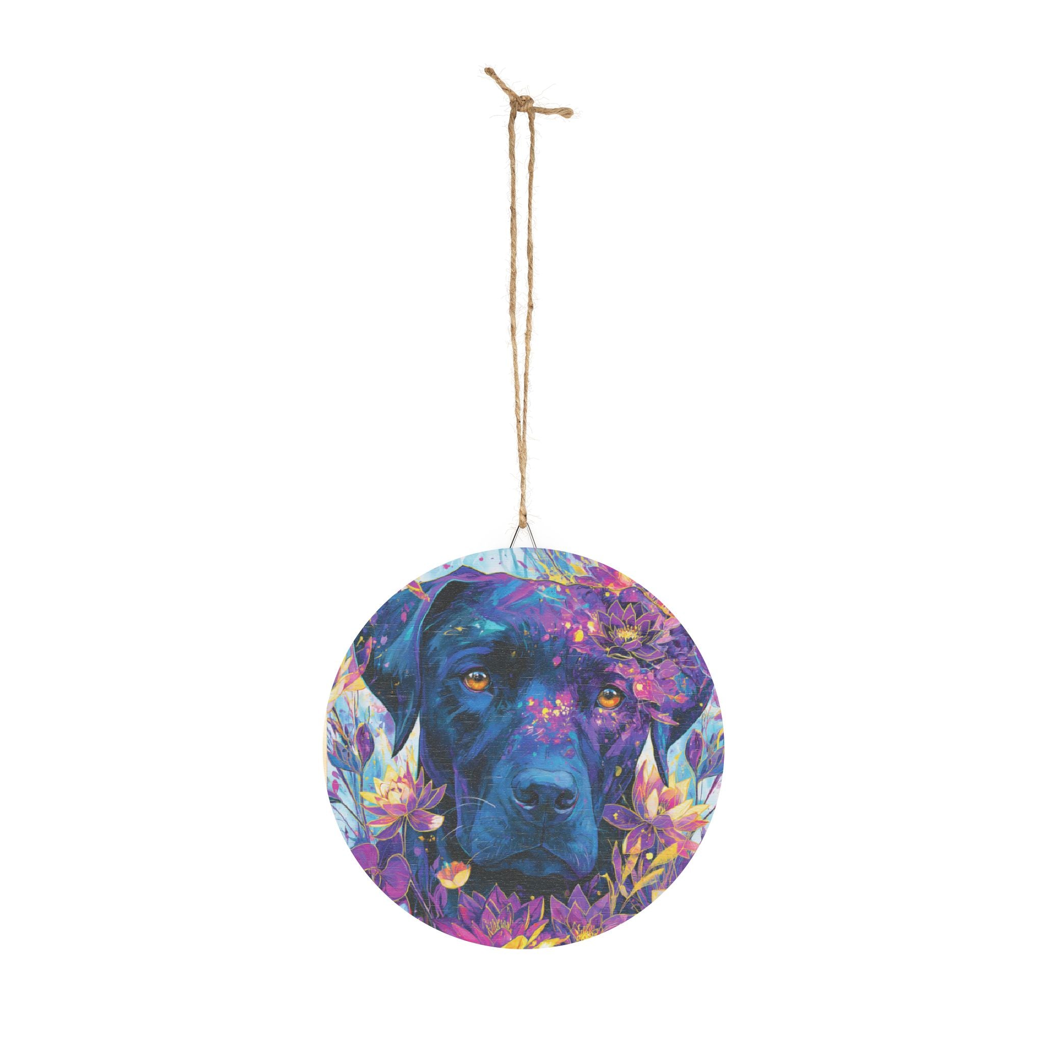 Round Floral Jackie Wood Sign