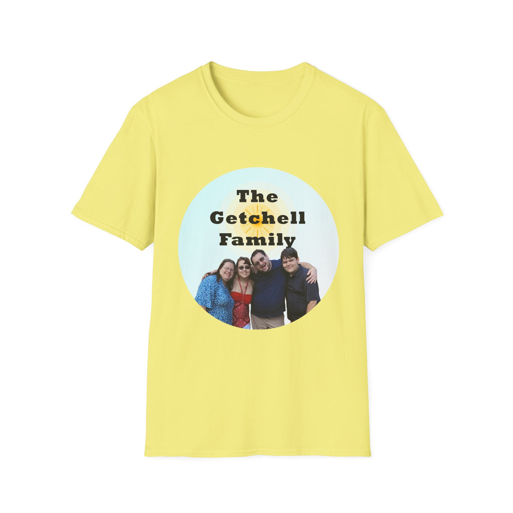 Family Name Photo T-Shirt — Personalized "The Getchell Family" Tee