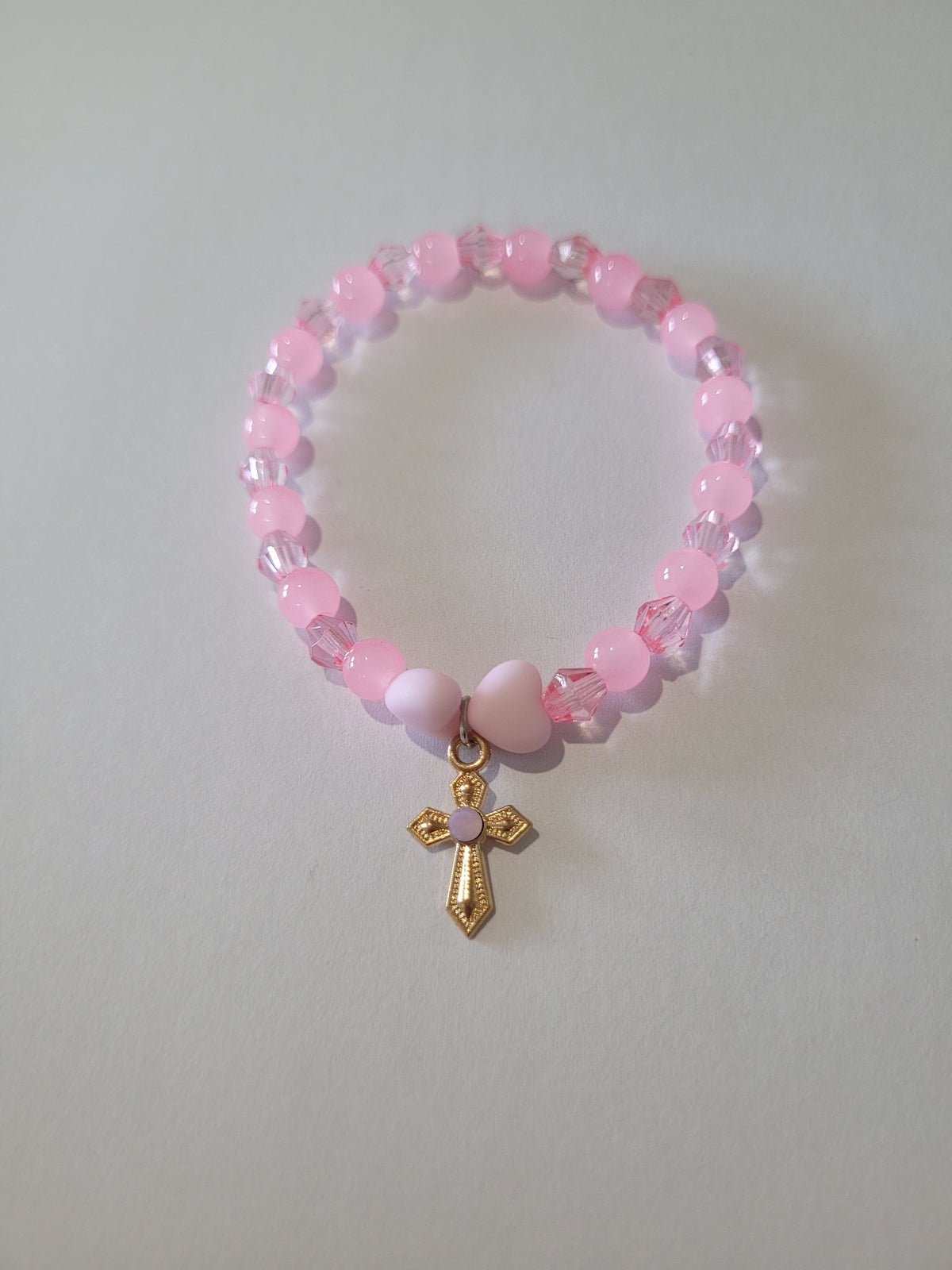 Cross Charm Beaded Bracelet