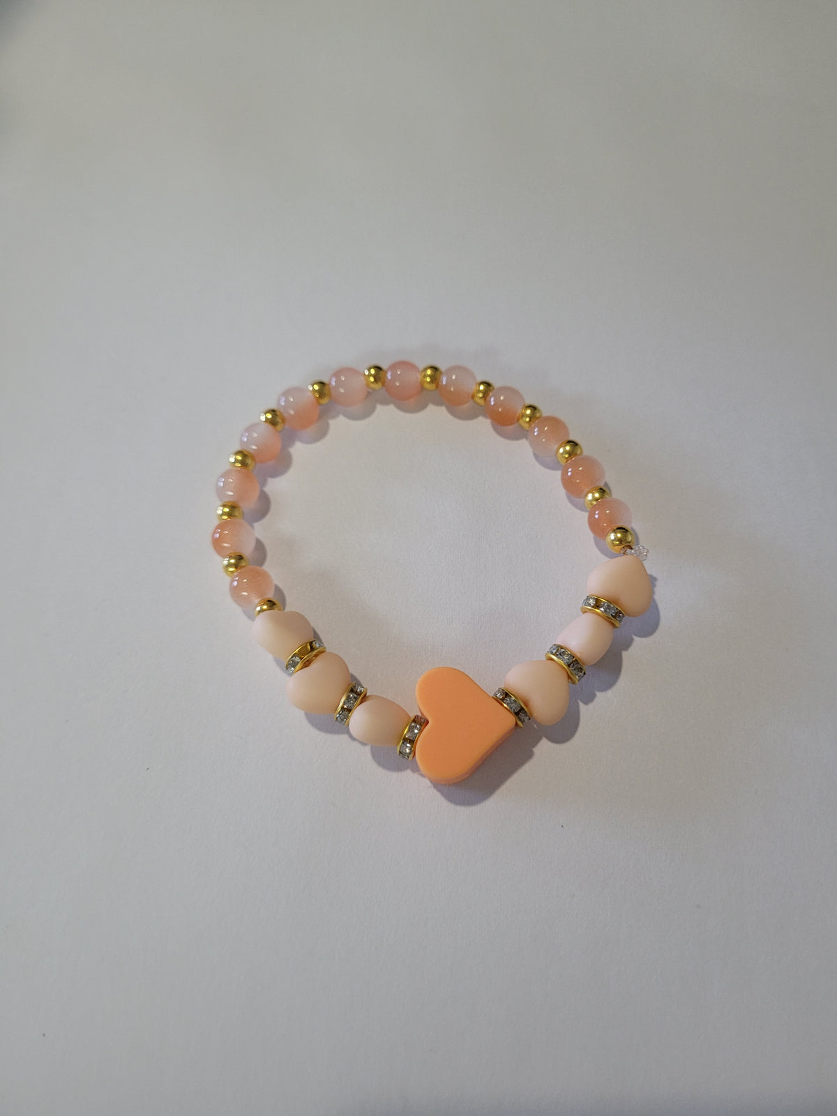 Silicone Heart Beaded Bracelet