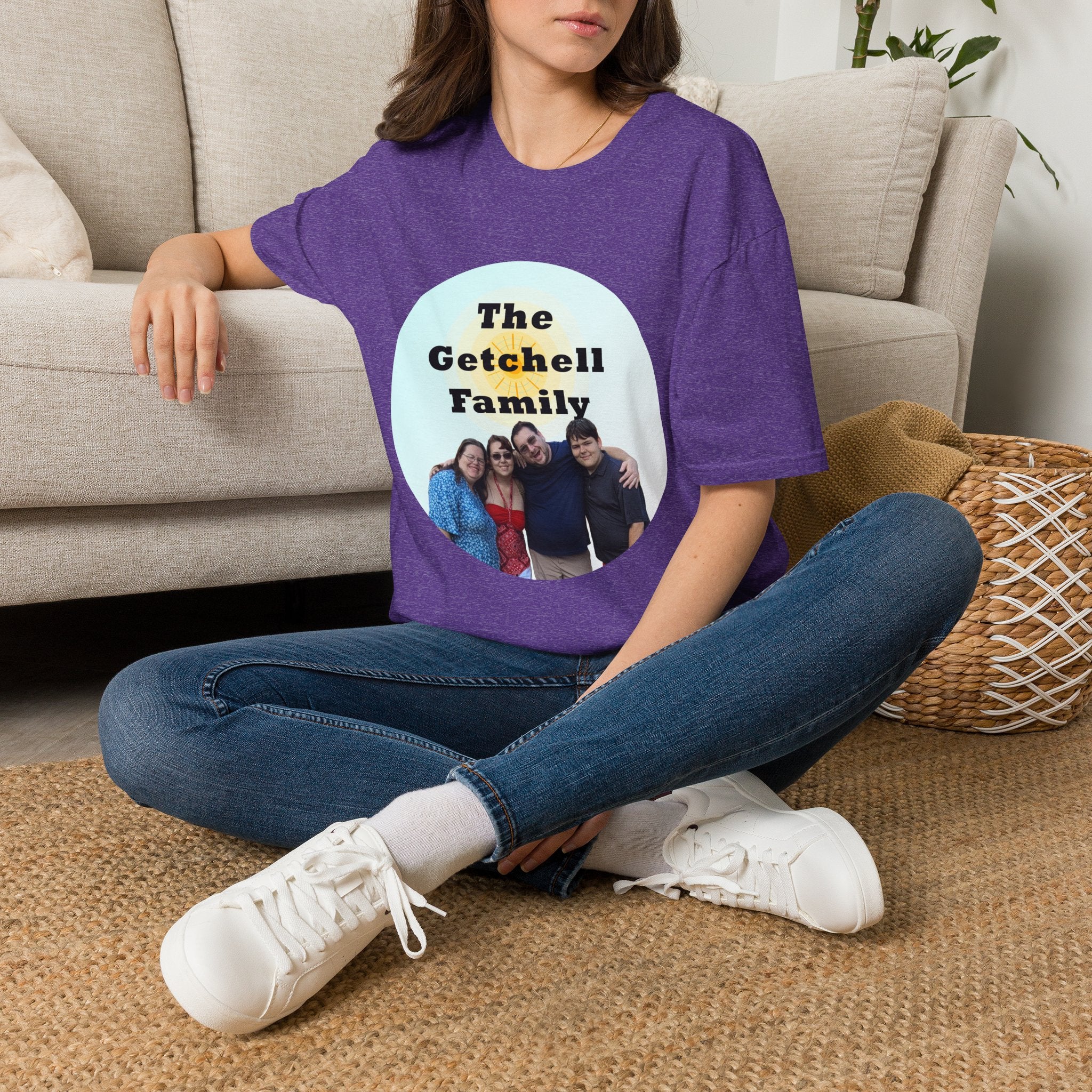 Family Name Photo T-Shirt — Personalized "The Getchell Family" Tee