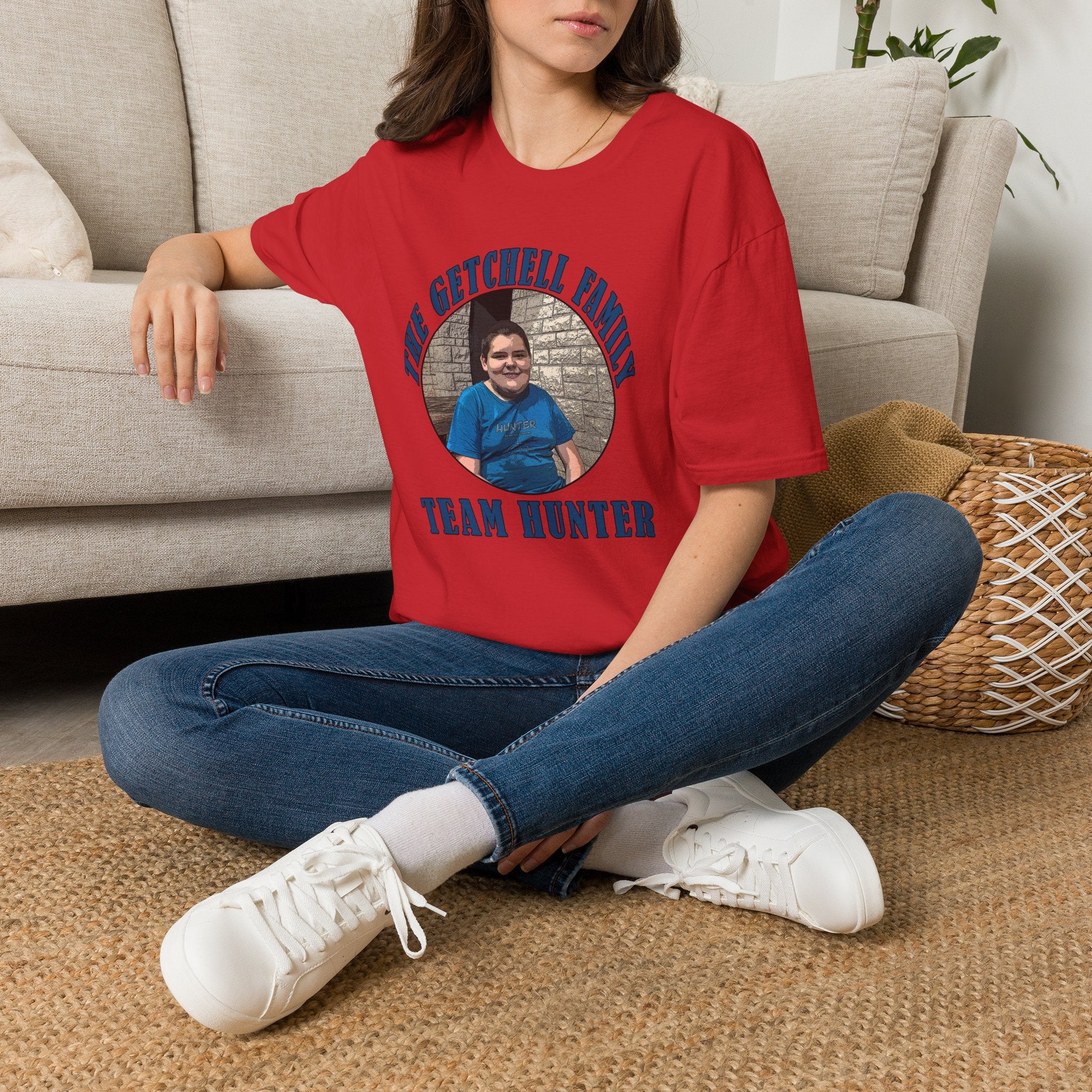 Custom Family Photo T‑Shirt — "The Getchell Family" Team Hunter Personalized Tee