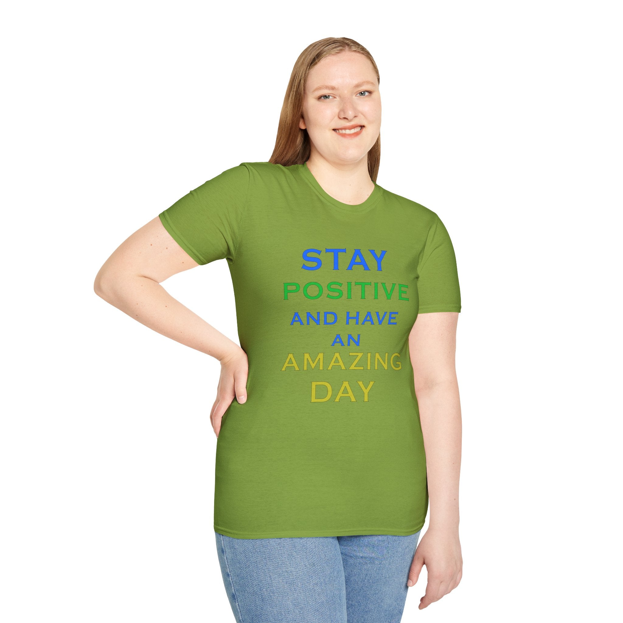 Positive Message T-Shirt — “Stay Positive and Have an Amazing Day” Motivational Tee