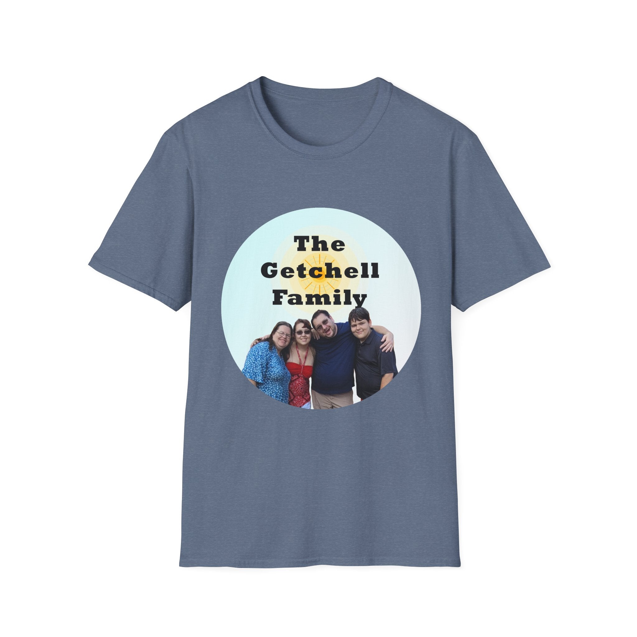 Family Name Photo T-Shirt — Personalized "The Getchell Family" Tee