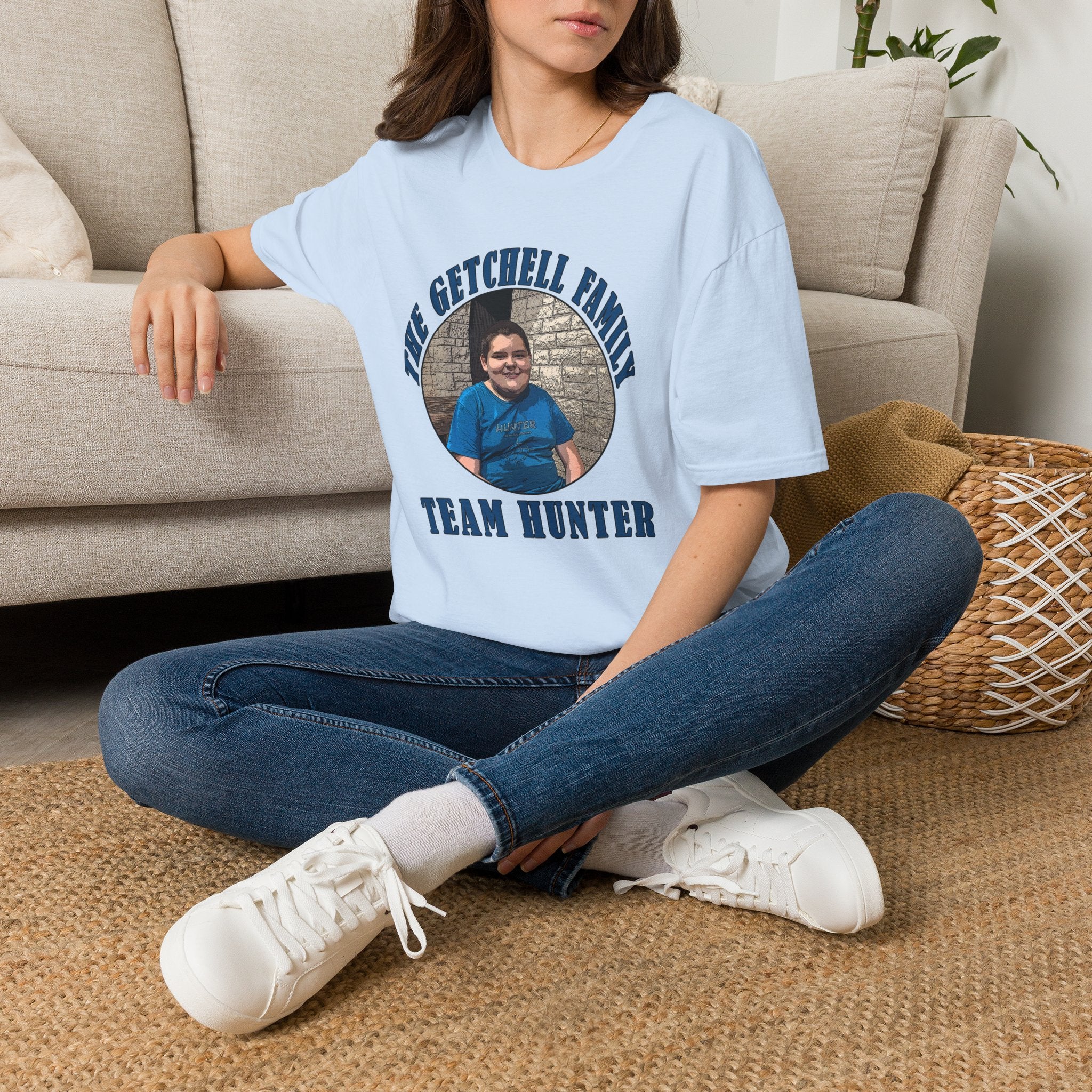 Custom Family Photo T‑Shirt — "The Getchell Family" Team Hunter Personalized Tee