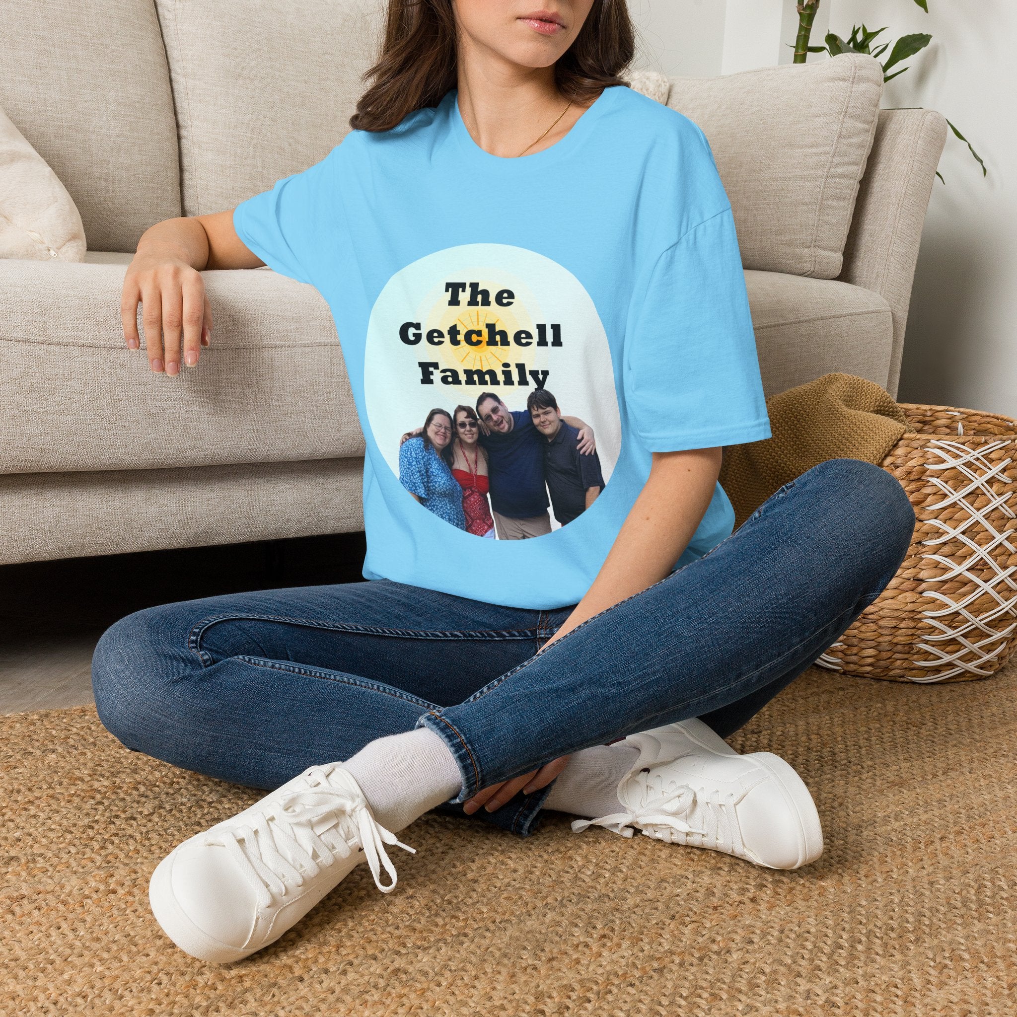Family Name Photo T-Shirt — Personalized "The Getchell Family" Tee