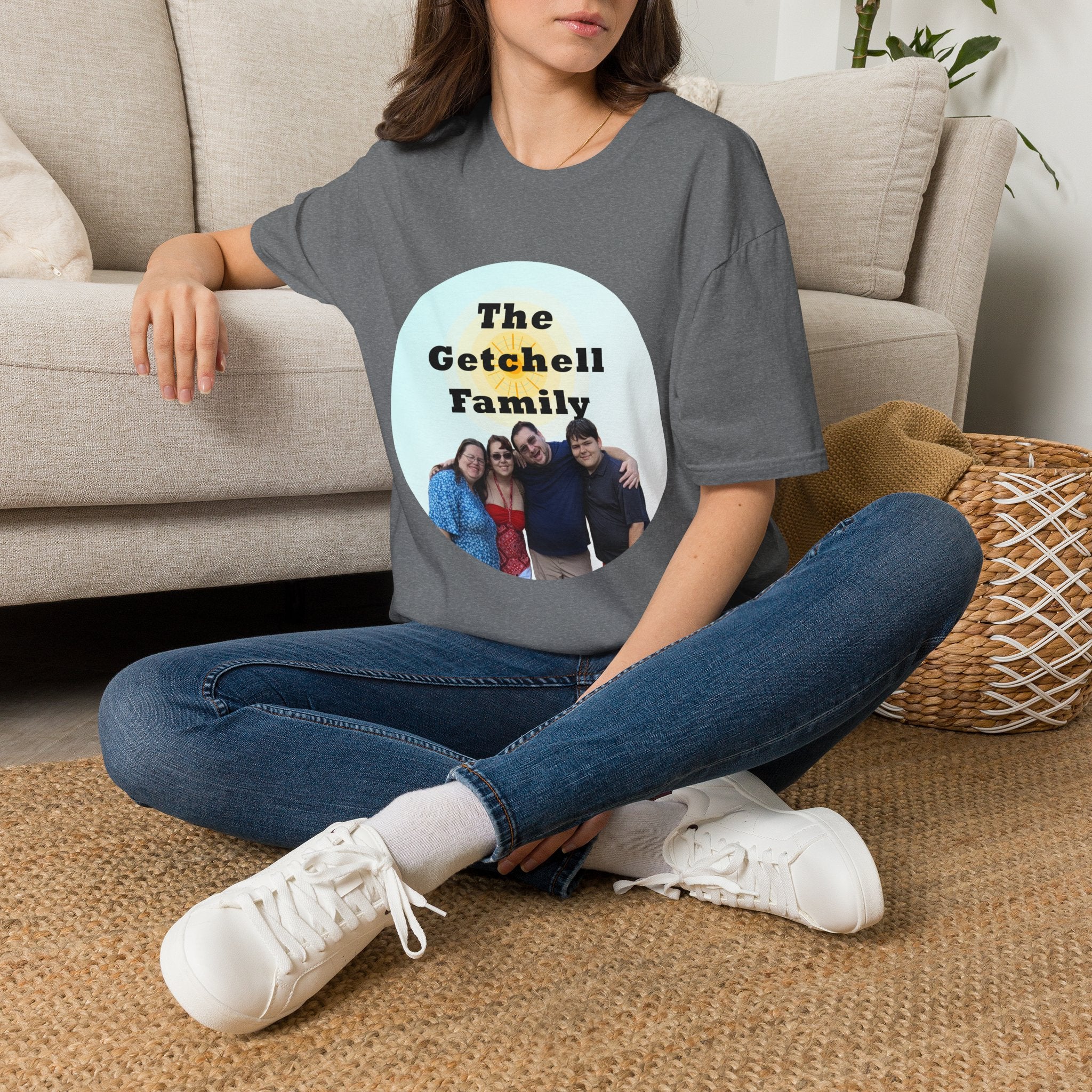 Family Name Photo T-Shirt — Personalized "The Getchell Family" Tee