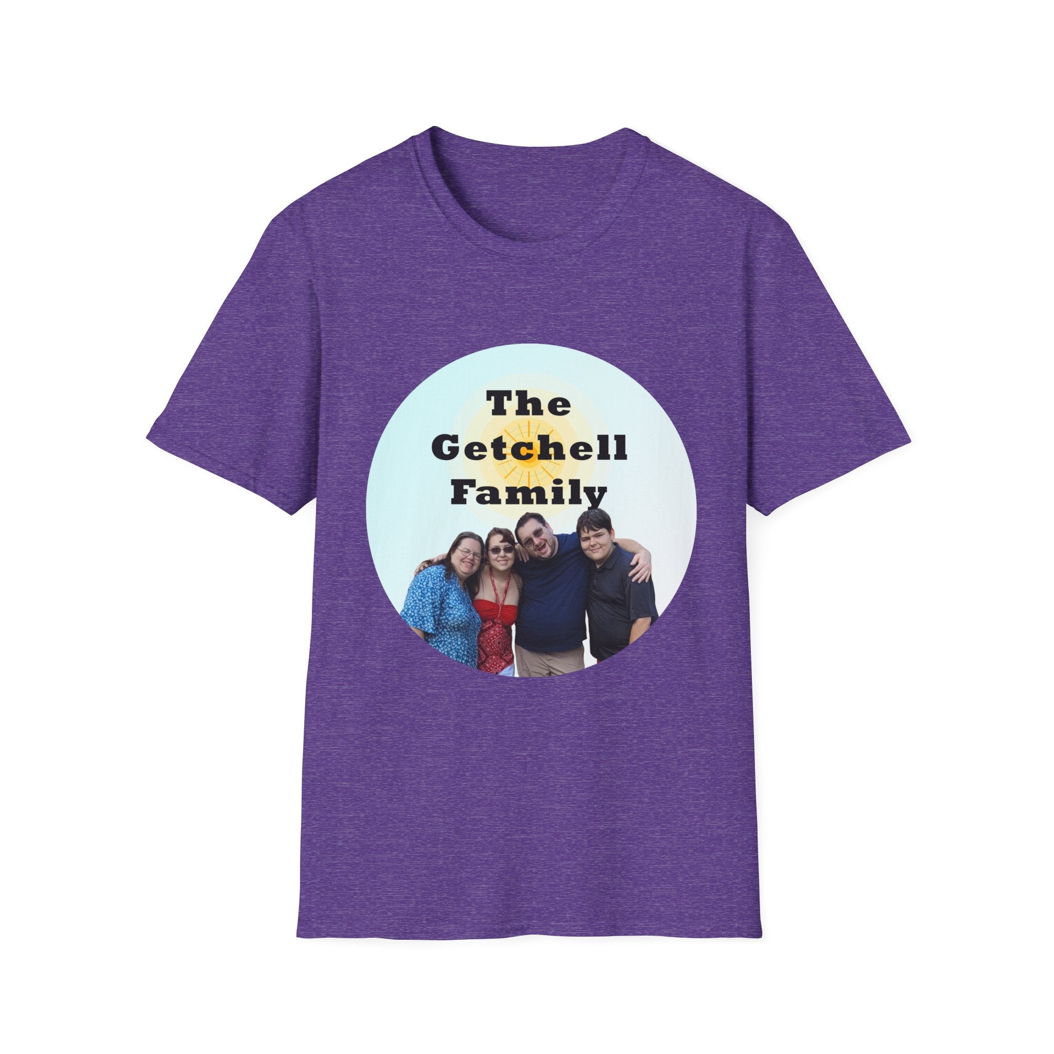 Family Name Photo T-Shirt — Personalized "The Getchell Family" Tee