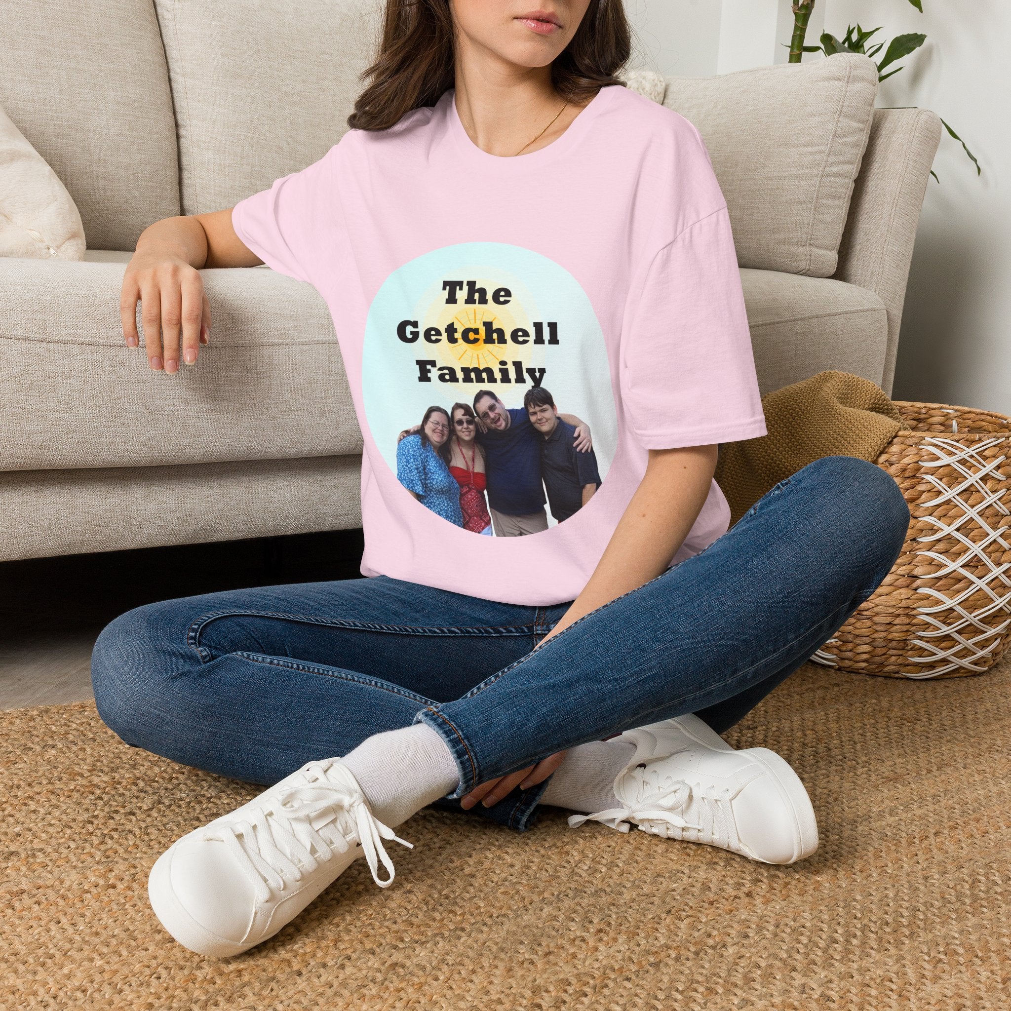 Family Name Photo T-Shirt — Personalized "The Getchell Family" Tee