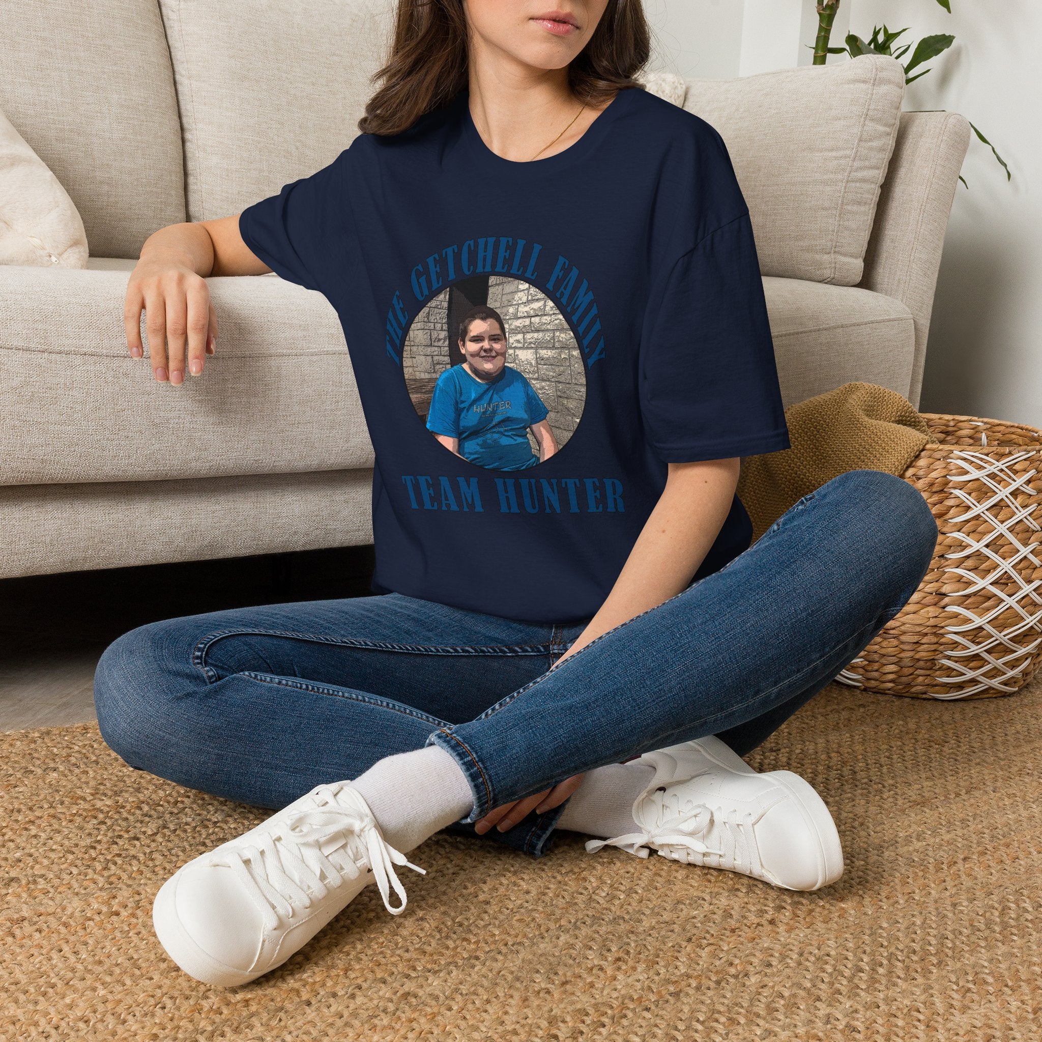 Custom Family Photo T‑Shirt — "The Getchell Family" Team Hunter Personalized Tee