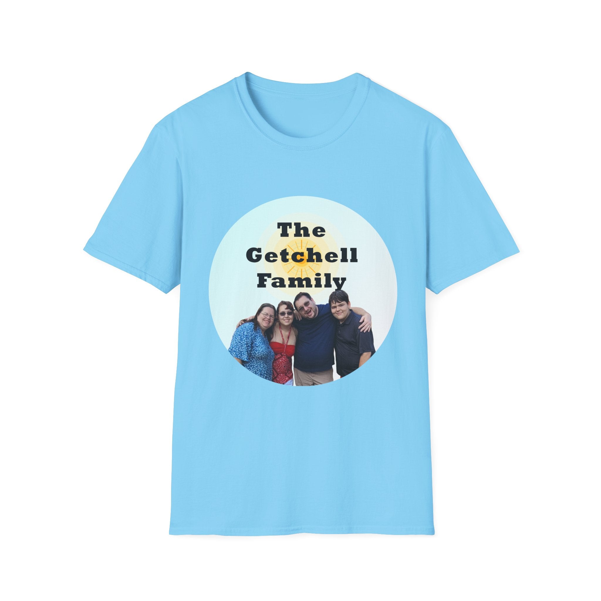 Family Name Photo T-Shirt — Personalized "The Getchell Family" Tee