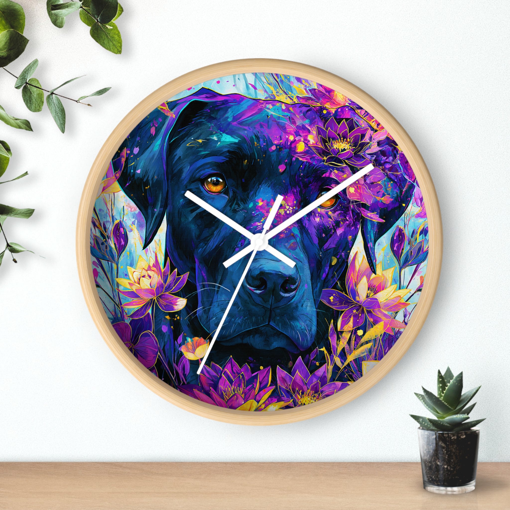 Wall Clock — Floral Art Jackie Clock