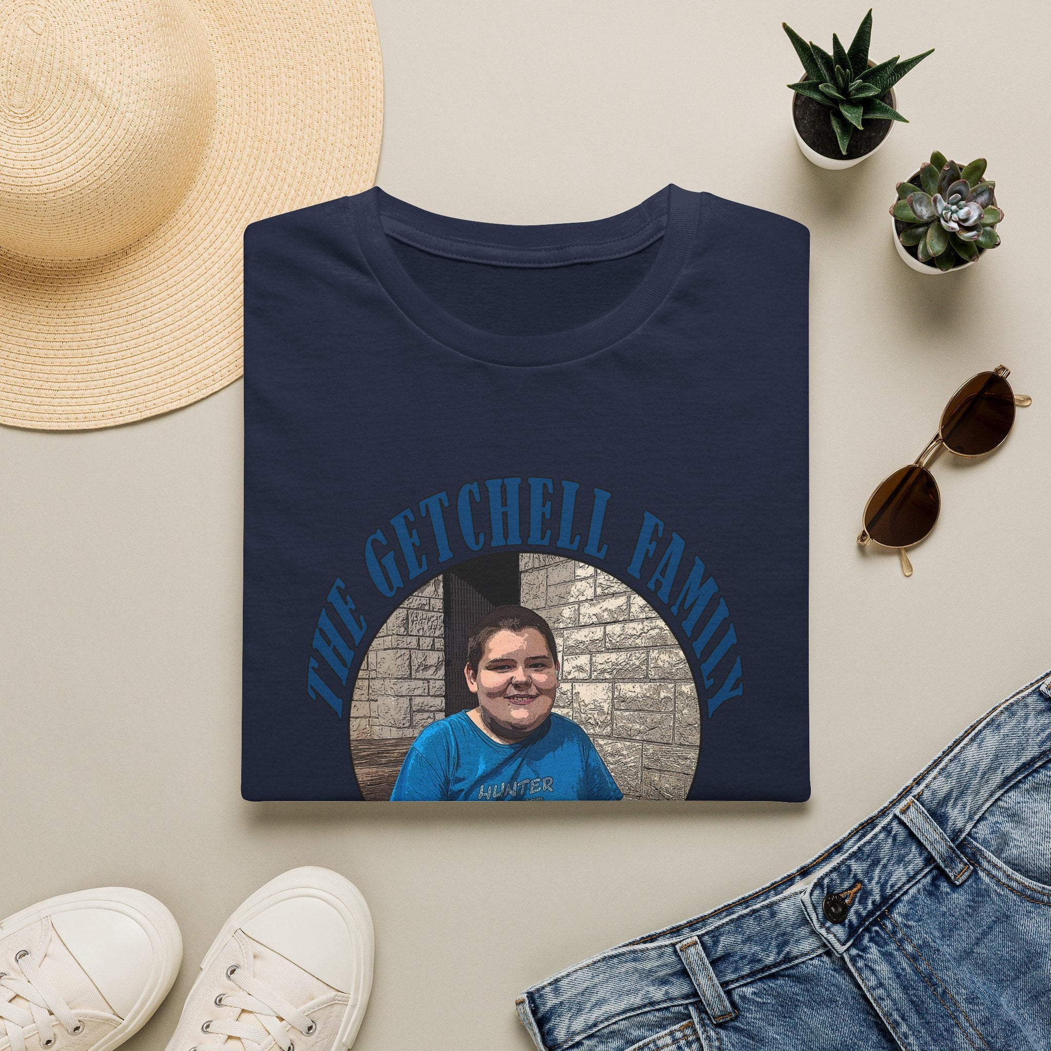 Custom Family Photo T‑Shirt — "The Getchell Family" Team Hunter Personalized Tee