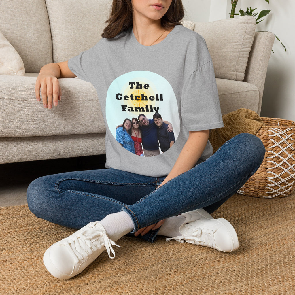 Family Name Photo T-Shirt — Personalized "The Getchell Family" Tee