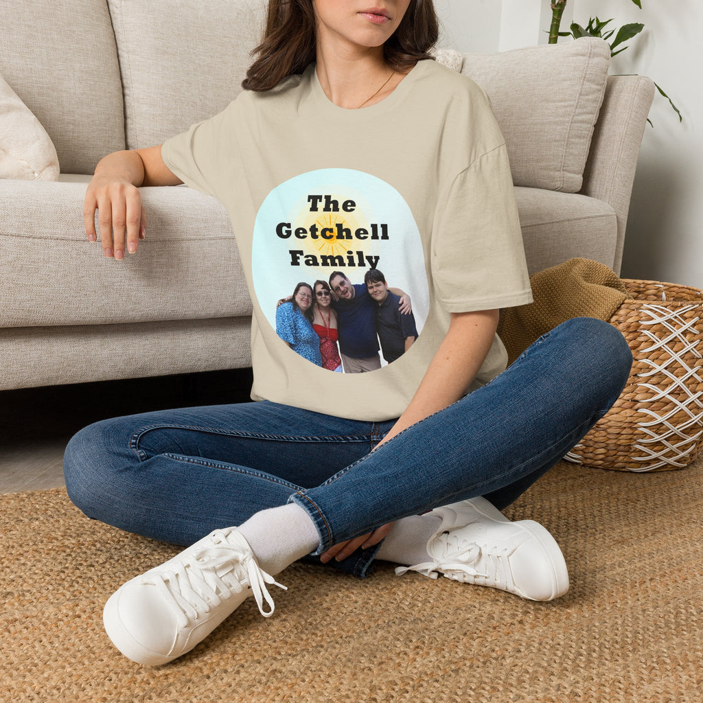 Family Name Photo T-Shirt — Personalized "The Getchell Family" Tee