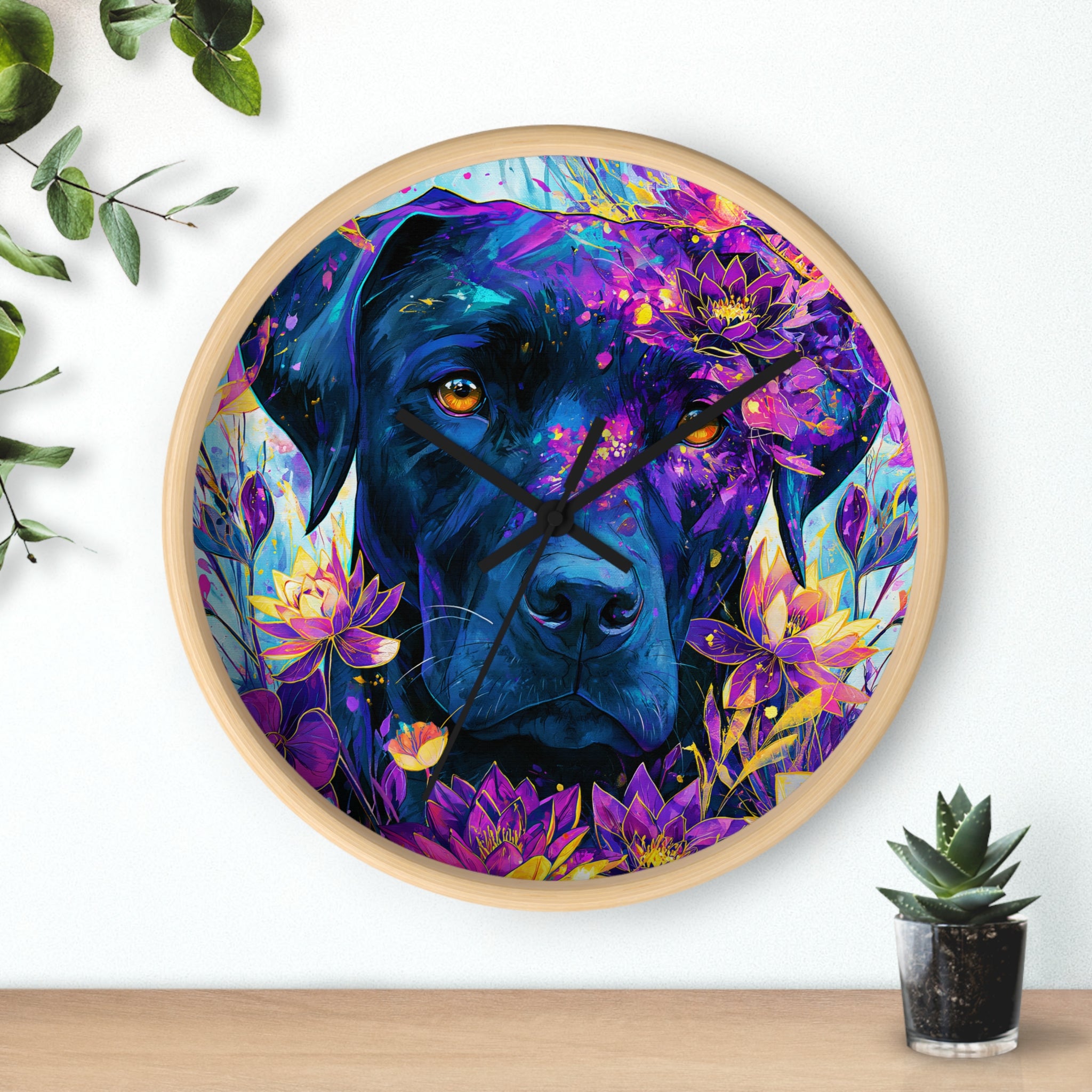Wall Clock — Floral Art Jackie Clock