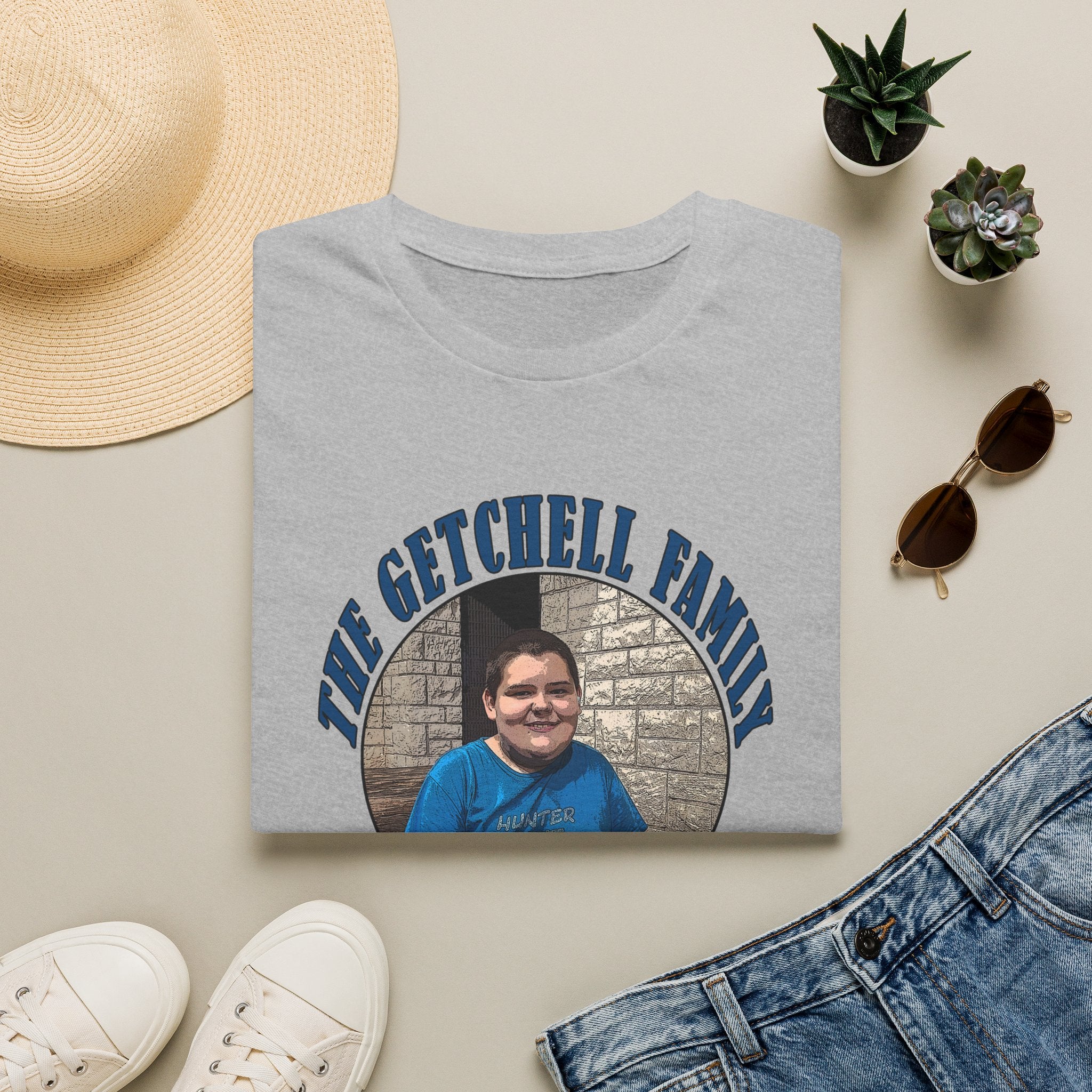 Custom Family Photo T‑Shirt — "The Getchell Family" Team Hunter Personalized Tee