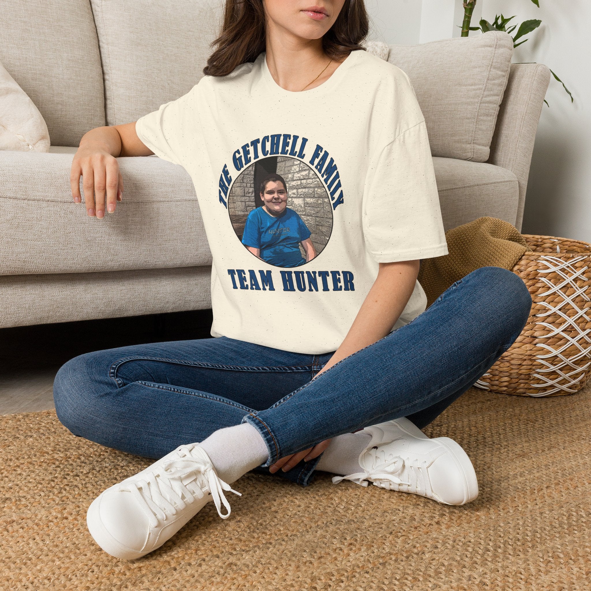Custom Family Photo T‑Shirt — "The Getchell Family" Team Hunter Personalized Tee