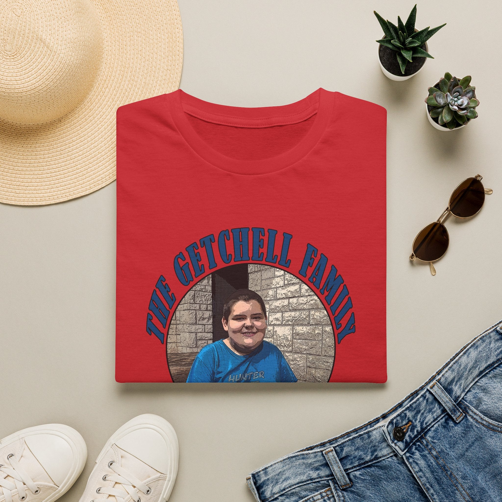 Custom Family Photo T‑Shirt — "The Getchell Family" Team Hunter Personalized Tee
