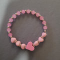 Silicone Heart Beaded Bracelet